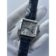 (준비완료/특급배송)NO.2297/AF공장 산토스31MM 실버다이얼 블루악어가죽스트랩