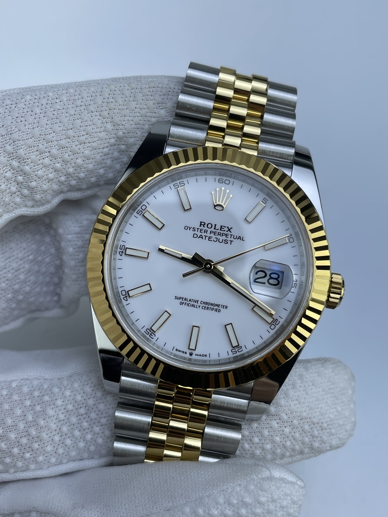 (준비완료/특급배송)NO.3078/롤렉스 데이저스트 126333 41미리 옐로우 골드 콤비 화이트 QP공장