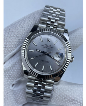 (준비완료/특급배송)NO.3186/롤렉스 데이저스트 126334 41미리 실버다이얼 바인덱스 QP공장