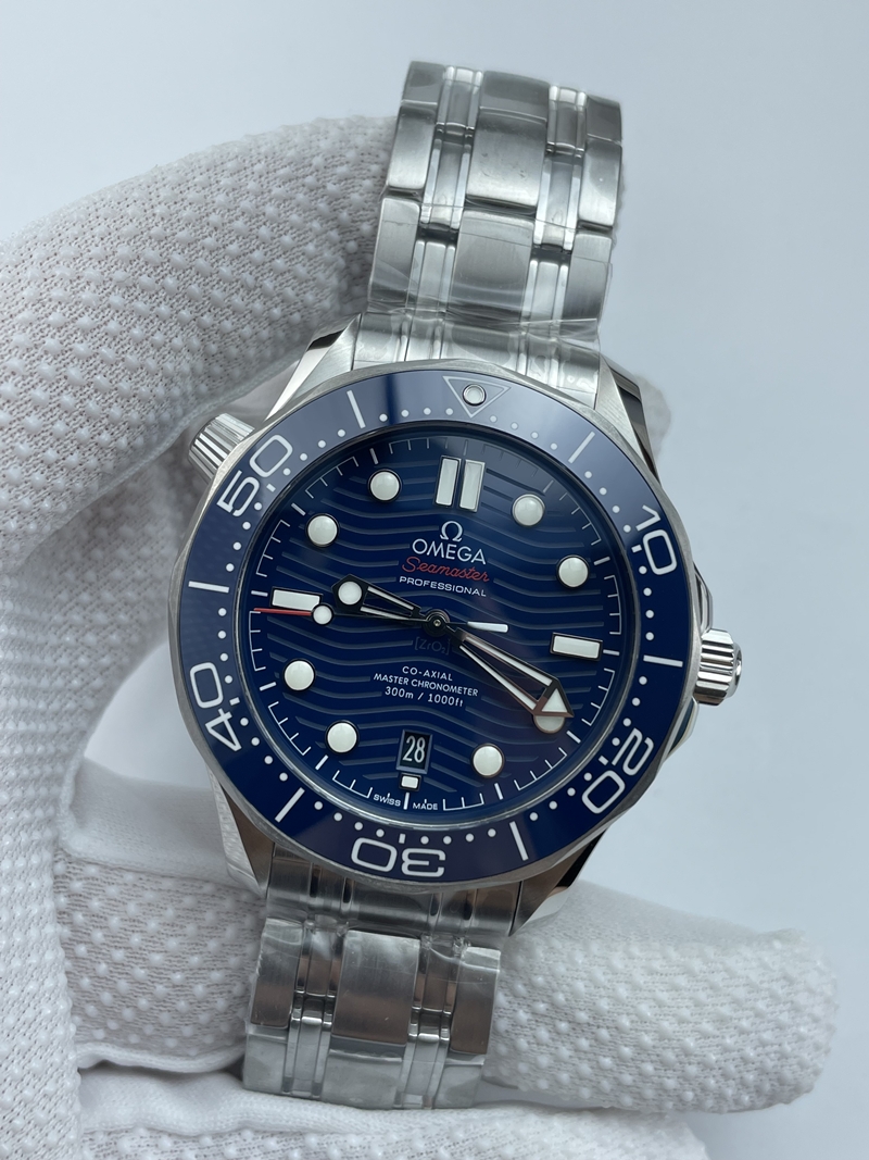 (준비완료/특급배송)NO.3385/VS공장 오메가 씨마스터 다이버 300 스틸 블루다이얼 VS8800 (최신무브업버전)